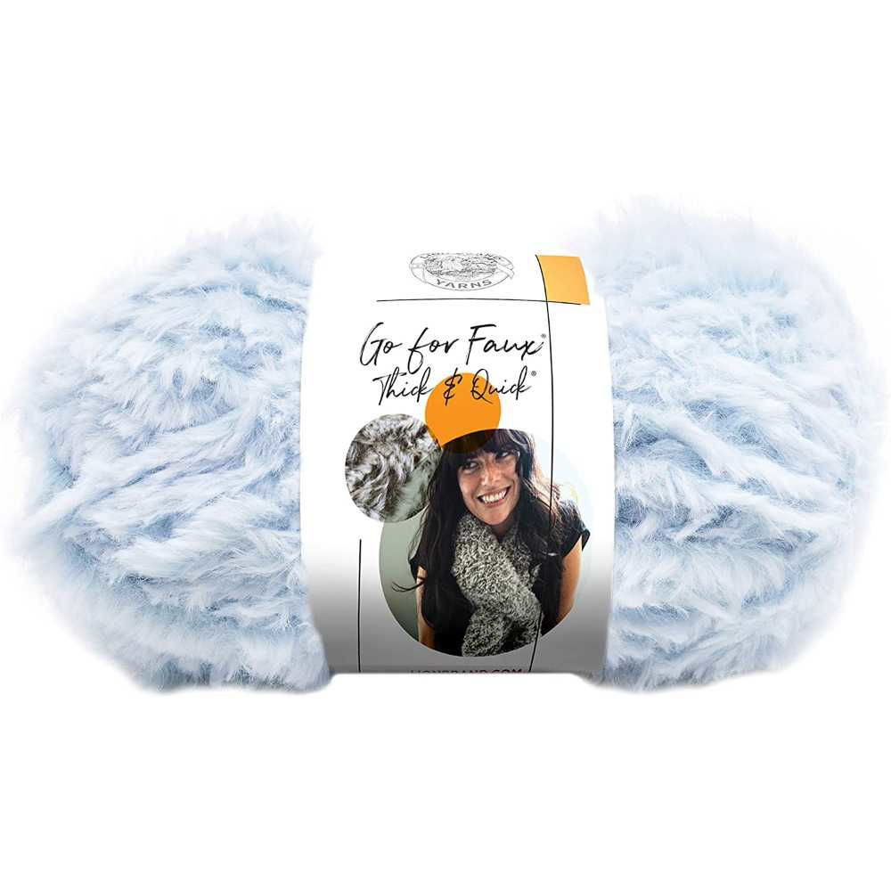 Picture of Lion Brand Go for Faux Thick & Quick Yarn, Light Blue