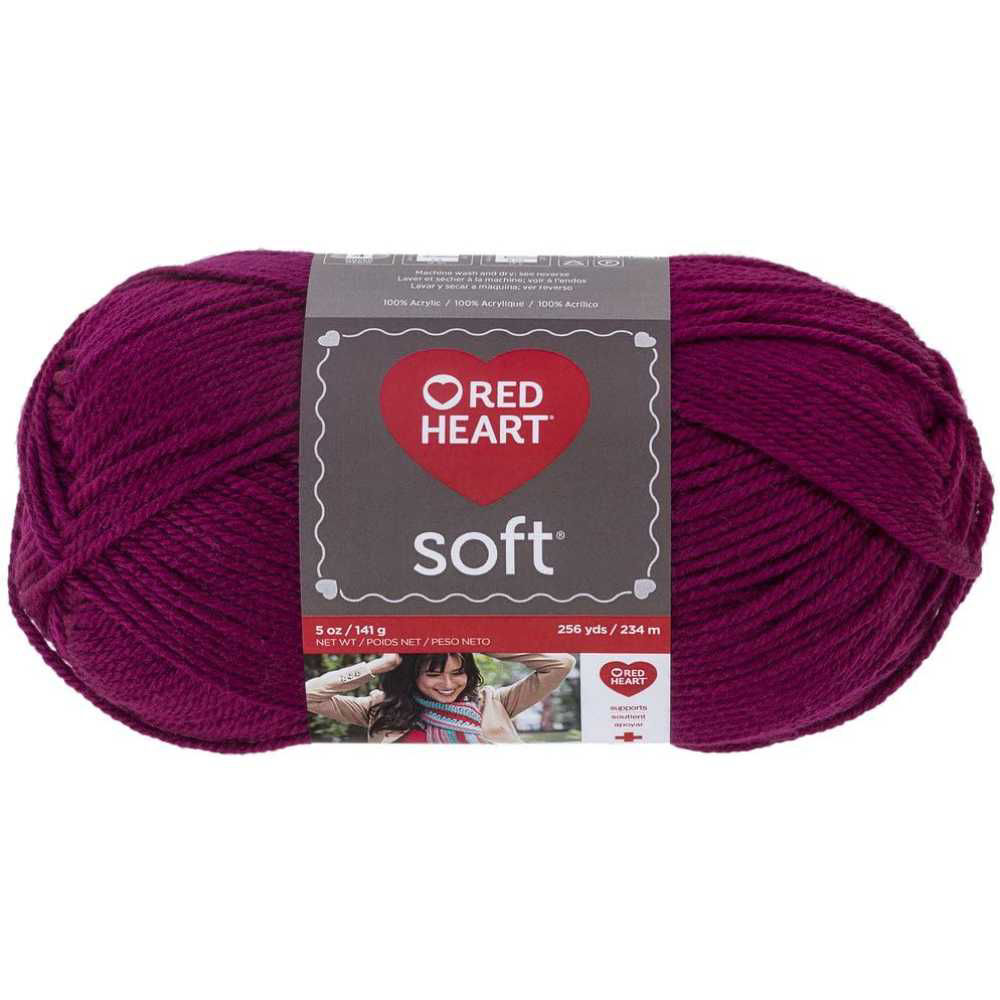 Picture of Red Heart Acrylic Soft Yarn, Magenta, 256yards
