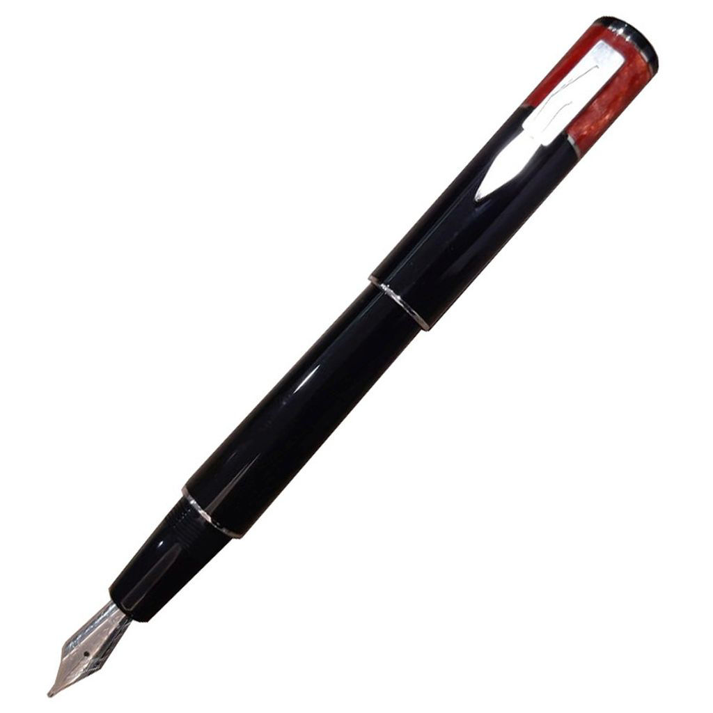 Picture of Delta Icon Black Resin With Red Cap Fountain Pen