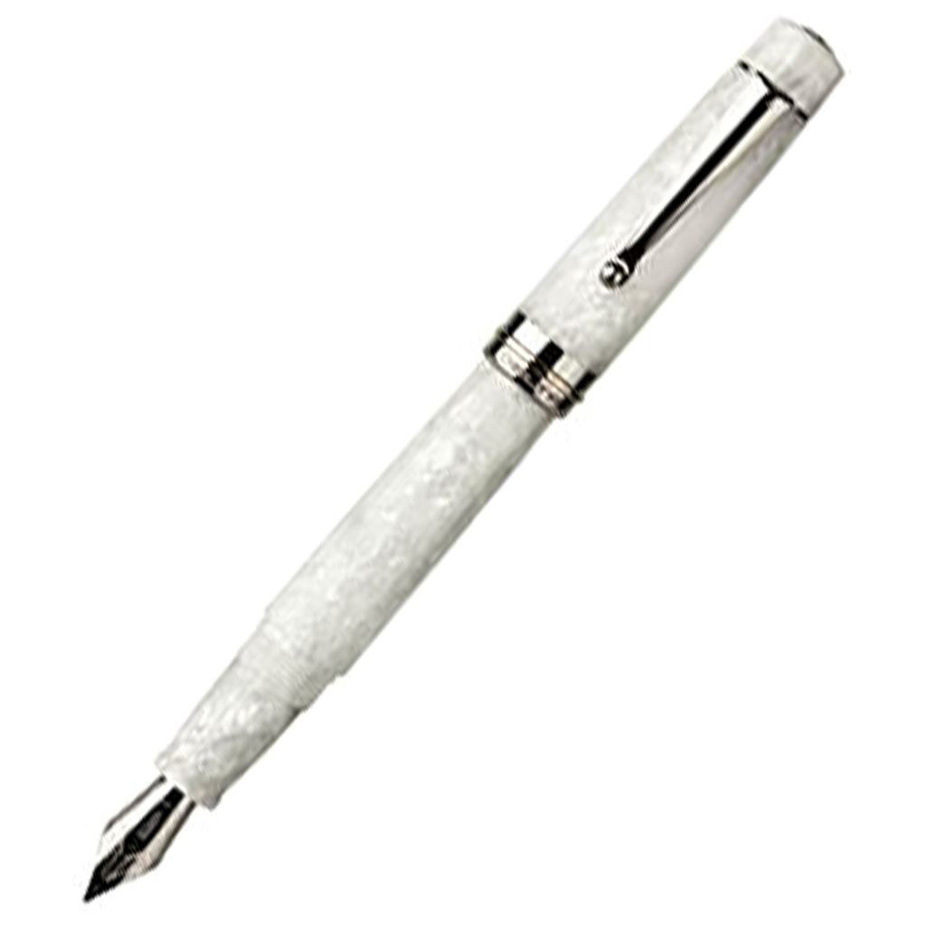 Picture of Delta Vintage Fountain Pen, White Resin with Platinum Mask Trim