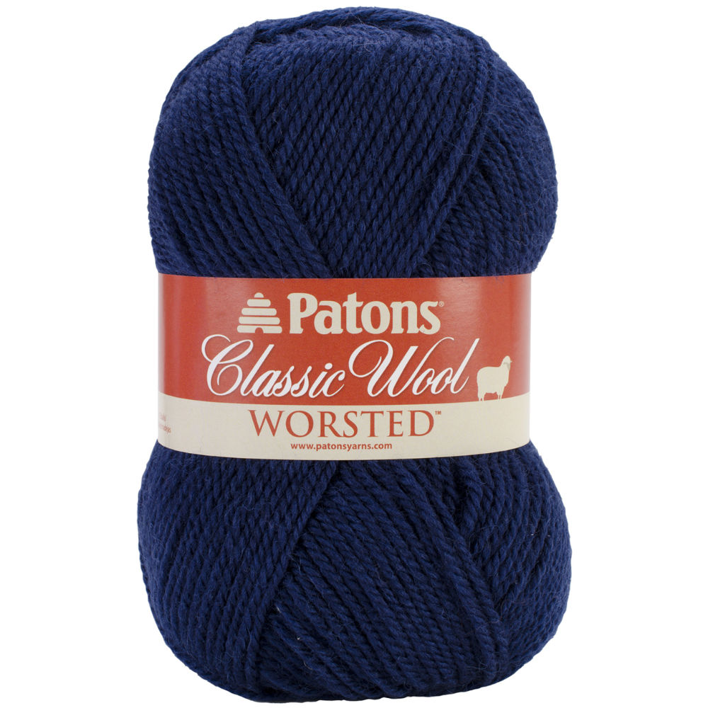 Picture of Patons Classic Wool Worsted Yarn, Navy Blue, 194yards