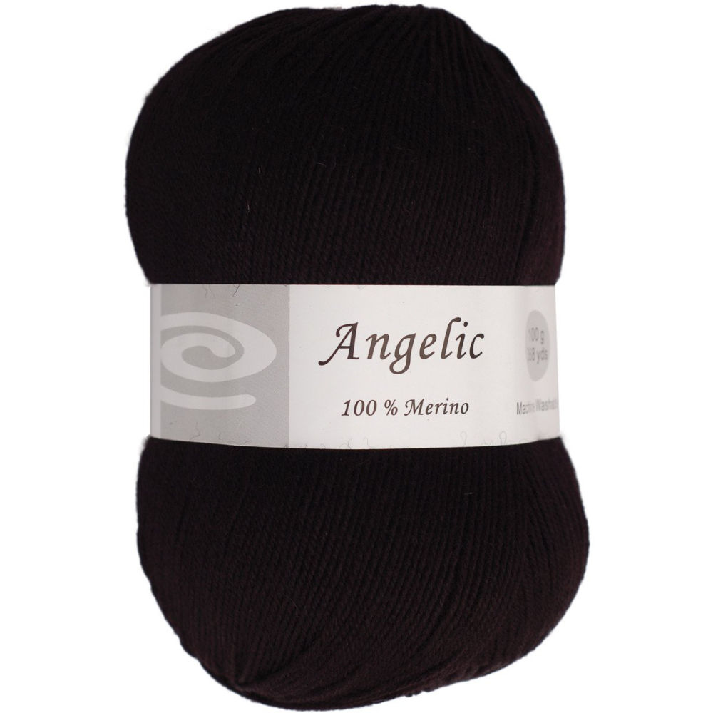 Picture of Elegant Yarns 100% Merino Angelic Yarn, Black, 174yd