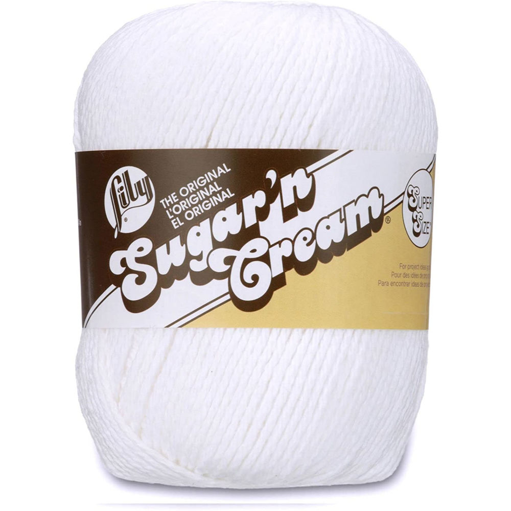 Picture of Lily Sugar N' Cream Super Size Solid Yarn, White