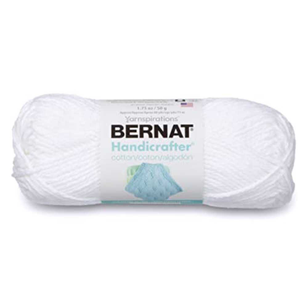 Picture of Bernat Handicrafter Cotton Solid Yarn, White, 80yards