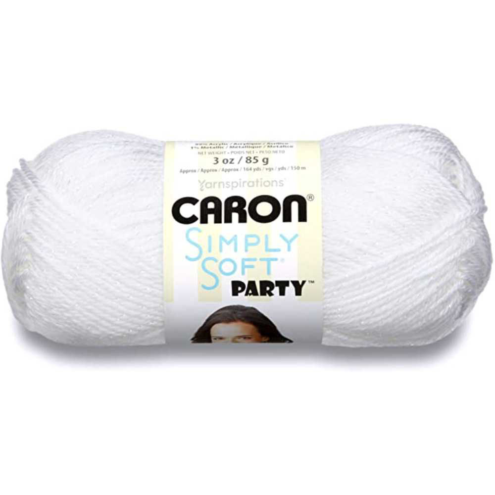 Picture of Caron Simply Soft Party Yarn, White, 164yards