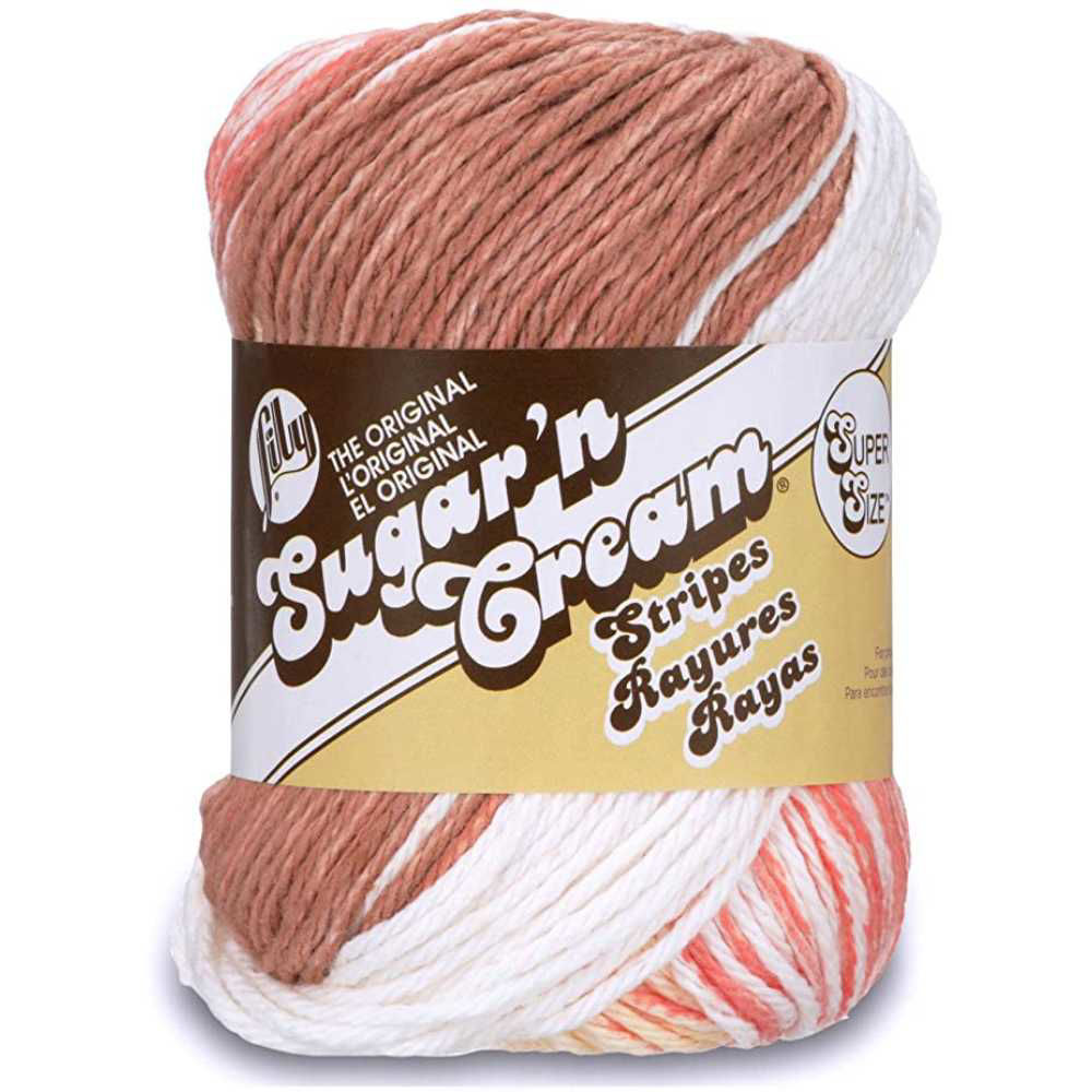 Picture of Lily Sugar'n Cream Super Size Stripes Yarn, Multicolour, 216yards