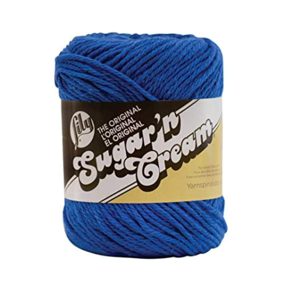 Picture of Lily The Original Sugar'n Cream Solid Yarn, Royal Blue, 120yards
