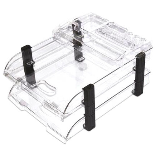 Buy Online Omega Executive 2 Tier File Tray, Transparent in UAE