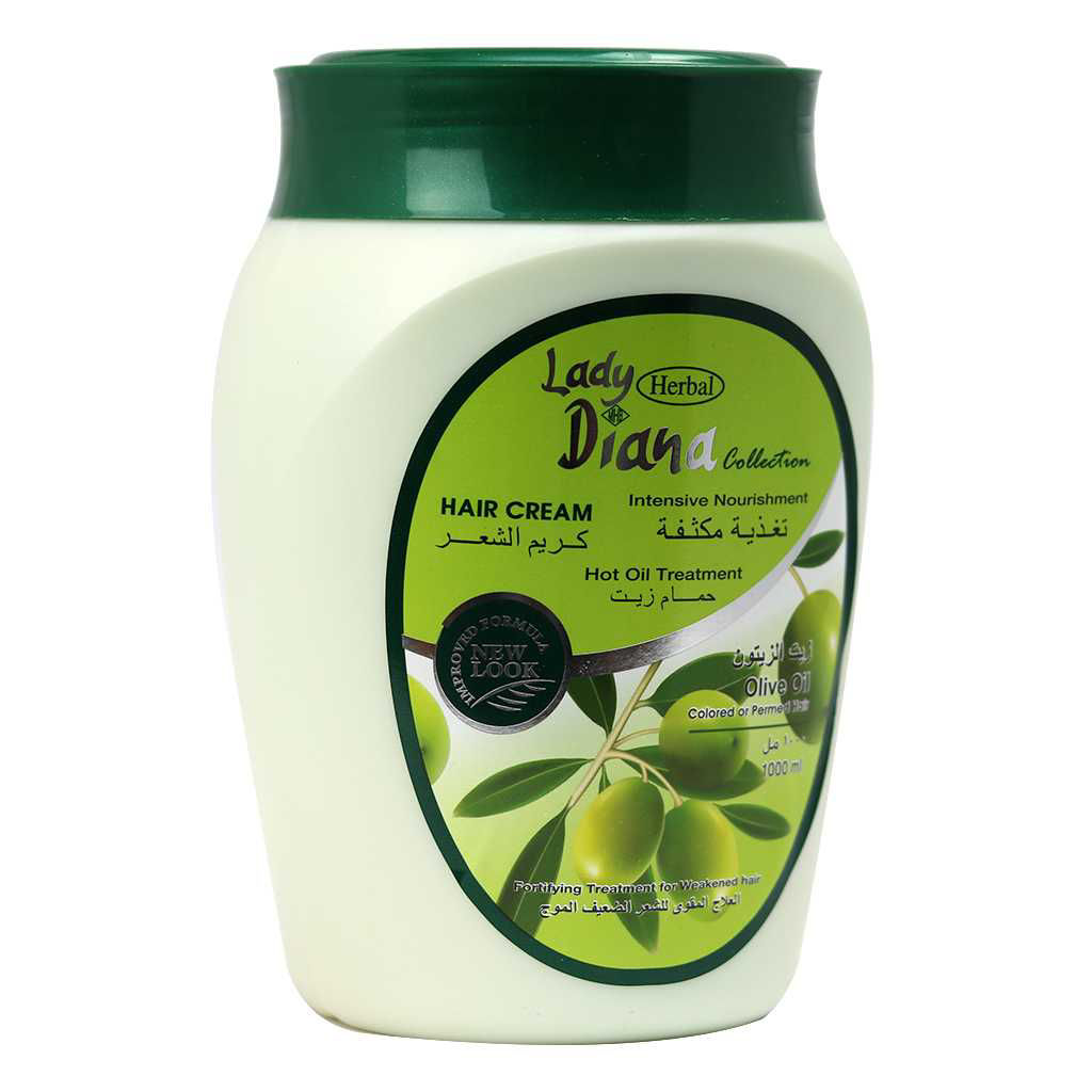 Buy Online Lady Diana Nourishing Olive Oil Hair Cream, 1000ml in UAE