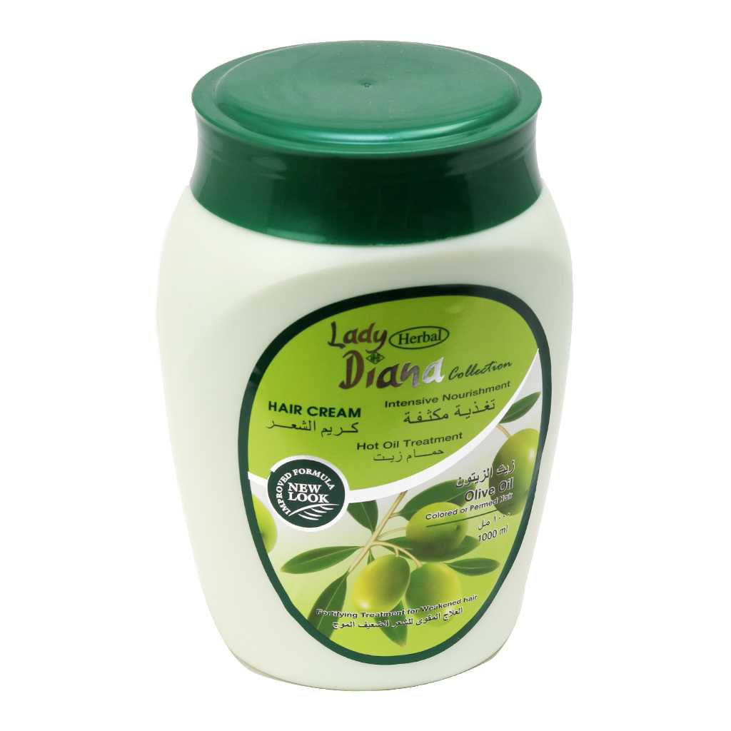 Buy Online Lady Diana Nourishing Olive Oil Hair Cream, 1000ml in UAE