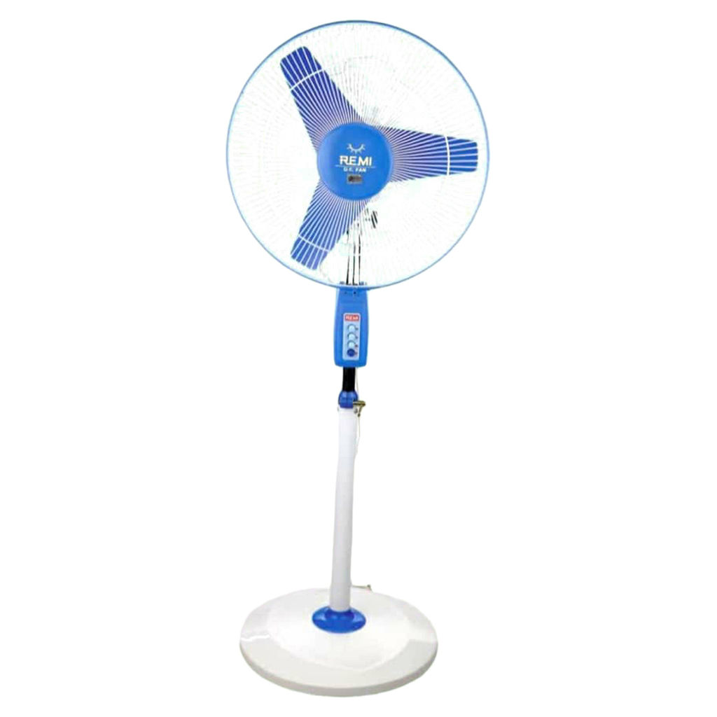 Picture of REMI Solar DC Pedastral Fan, 12V, 300mm, White and Blue
