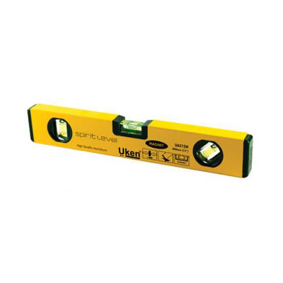Picture of Uken Aluminium Frame Spirit Level With Magnet, Yellow