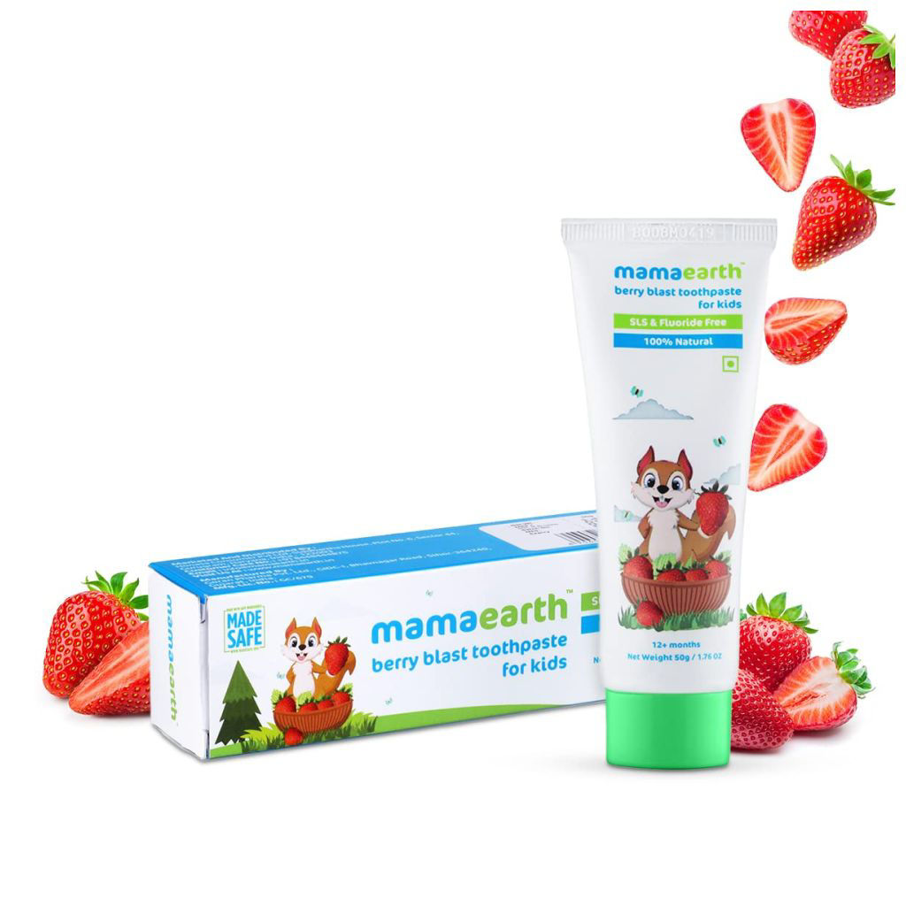 Buy Online Mamaearth 100 Natural Strawberry Blast Kids Toothpaste, 50