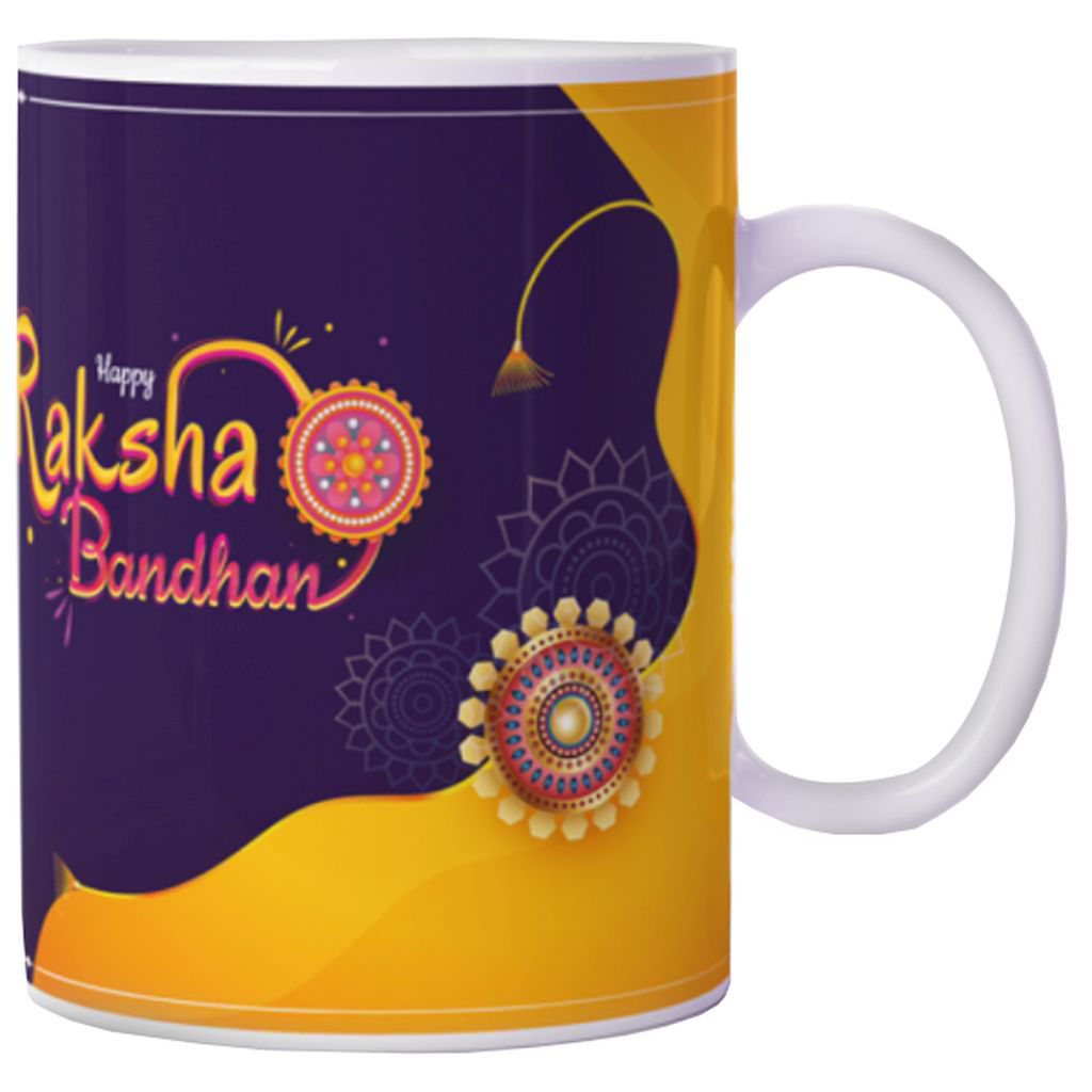 Picture of Ceramic Designer Rakshabandhan Gift Photo Mug, 300ml