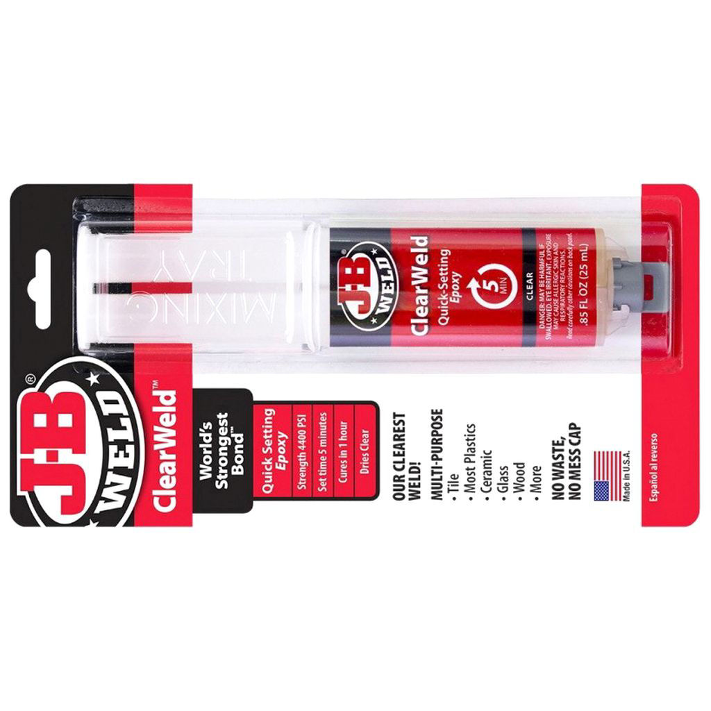 Buy Online JB Weld Clear Weld Multipurpose Syringe, 4400 PSI in UAE