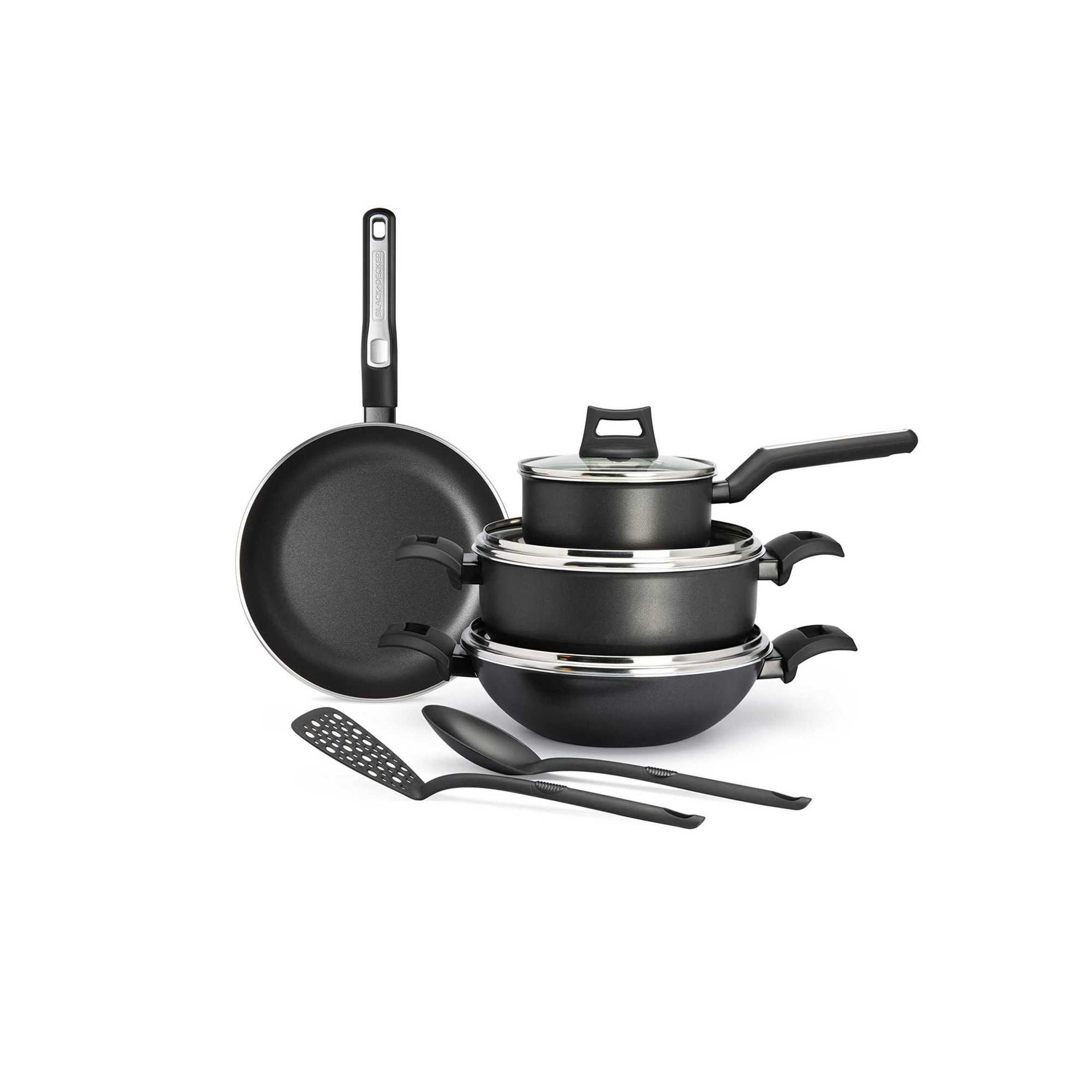Buy Online Black & Decker 9Piece NonStick Cookware Set with 5 Layer