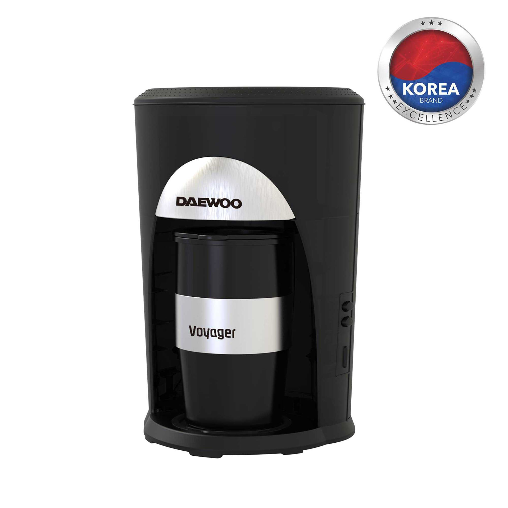 Buy Online Daewoo Portable Coffee Machine, 500W, Black & Silver