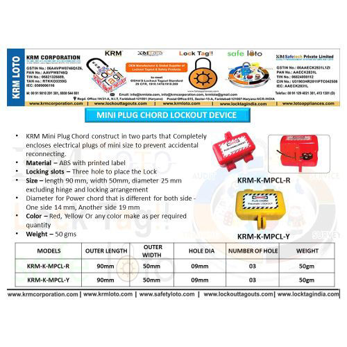 Buy Online KRM Loto Universal Multi Device Lockout For Electrical