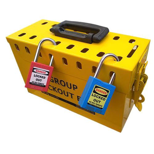 Buy Online KRM Loto Portable Group Lockout Box, Yellow in UAE