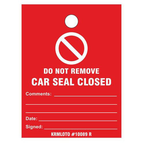 Picture of KRM Loto 25-Piece Car Seal Closed Tag