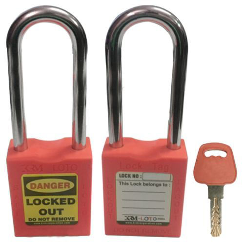 Picture of KRM Osha Metal Long Shackle Safety Lock Tag Padlock