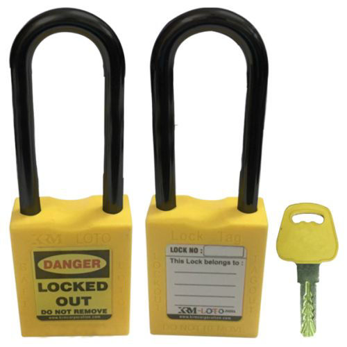 Picture of KRM Osha Nylon Long Shackle Safety Lock Tag Padlock