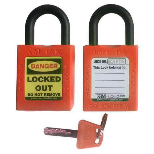 Picture of KRM Loto Osha Short Nylon Shackle Safety Isolation Lockout Padlock
