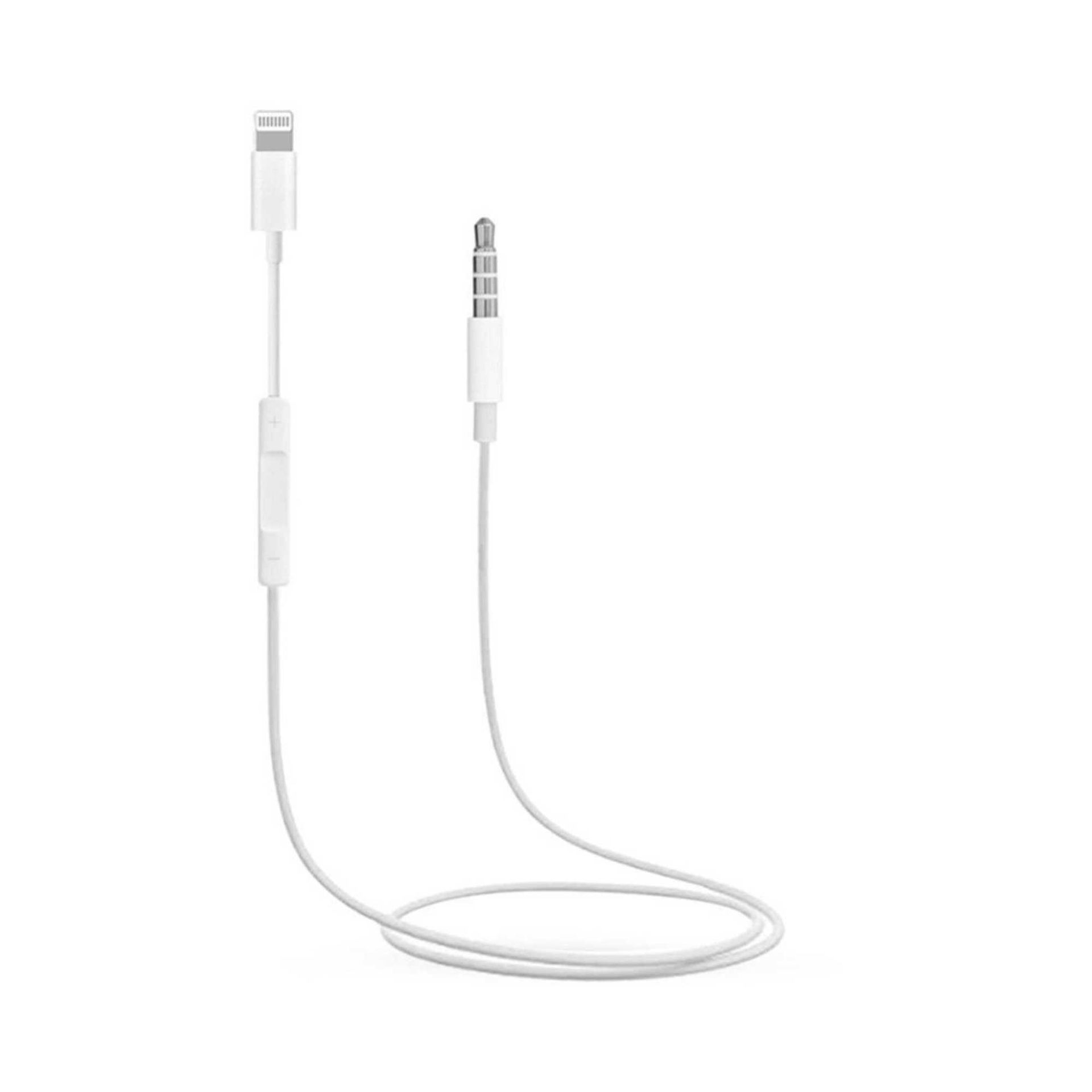Buy Online Casni Lightning Port To Aux Jack 3.5 Mm Adapter, White in UAE
