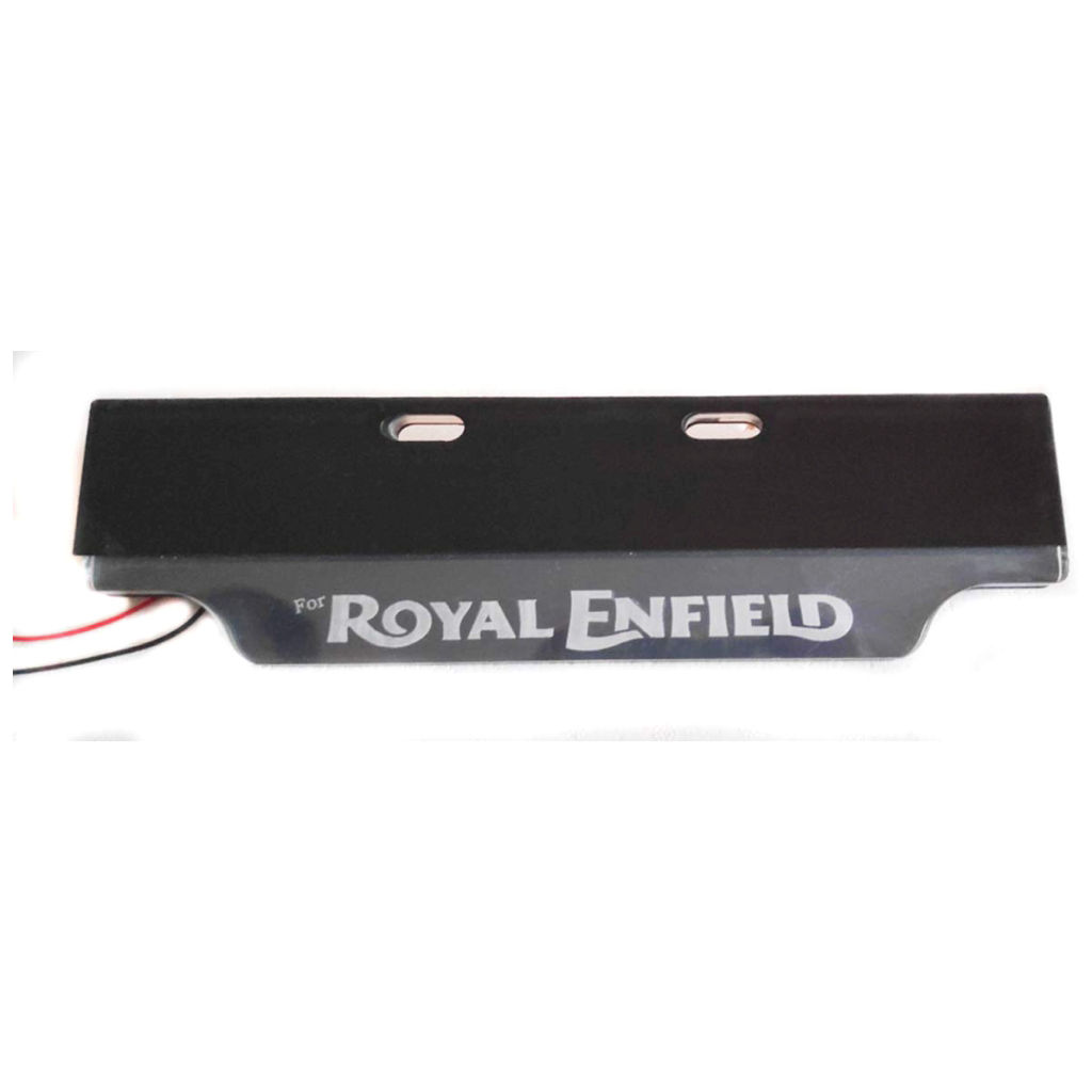Buy Online Red LED Number Plates for Royal Enfield Bikes, Set of Front