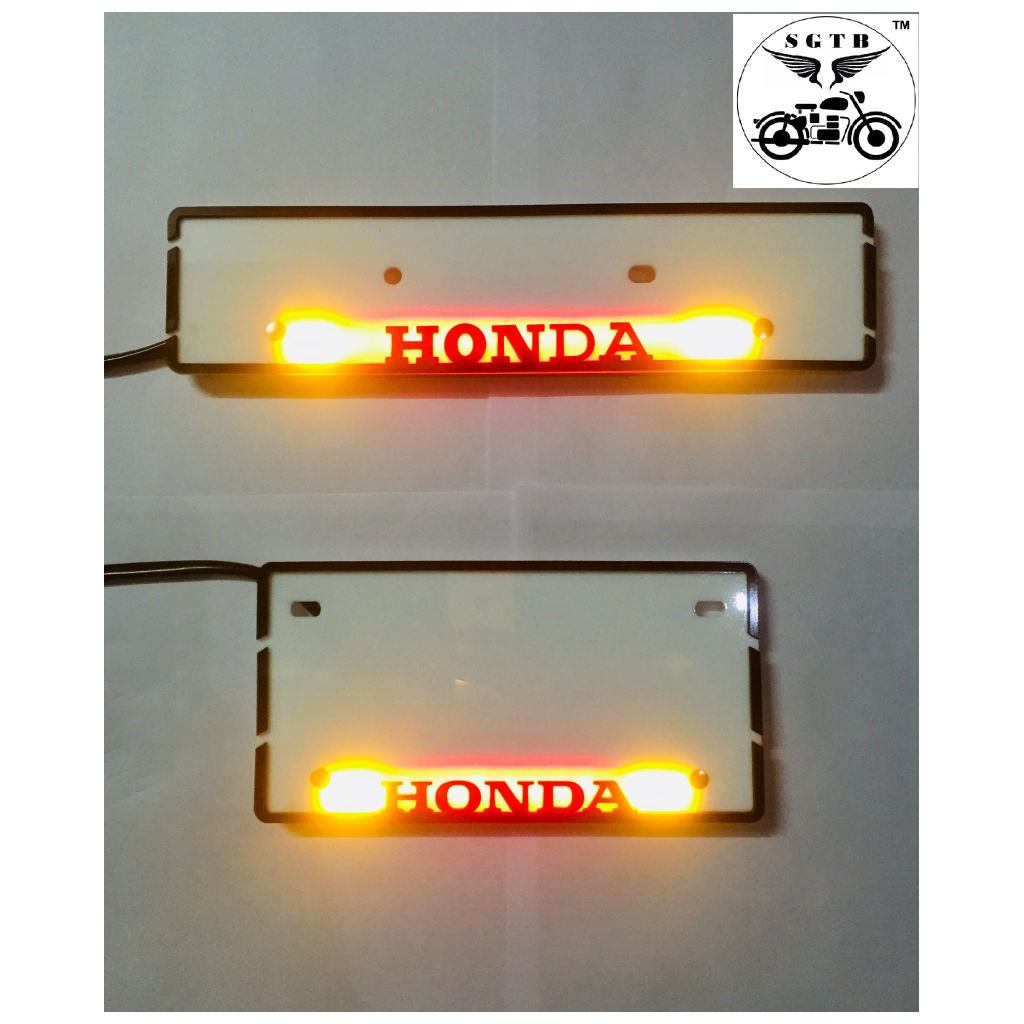 Buy Online LED Number Plates With Indicator Light for Honda Activa