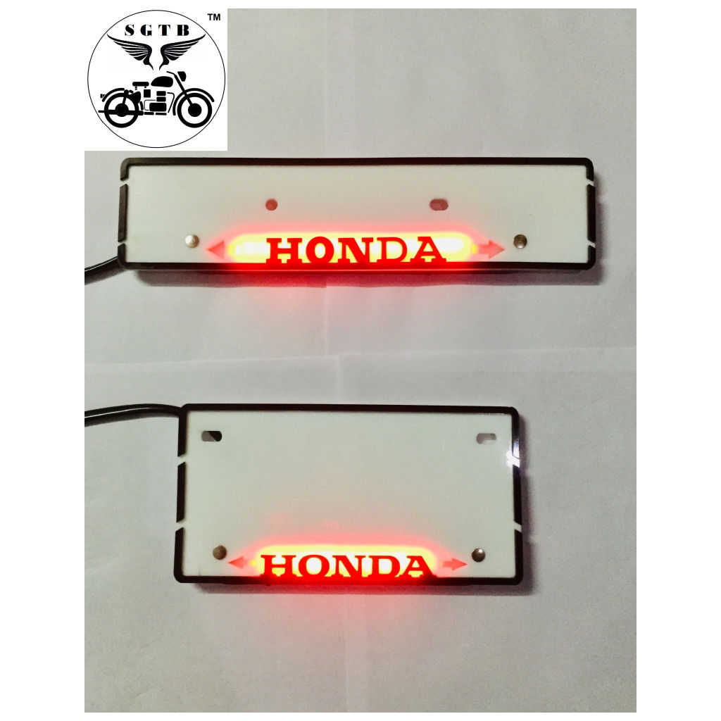 Buy Online LED Number Plates With Indicator Light for Honda Activa