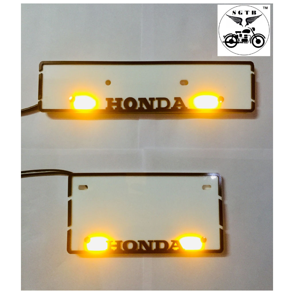Buy Online LED Number Plates With Indicator Light for Honda Activa