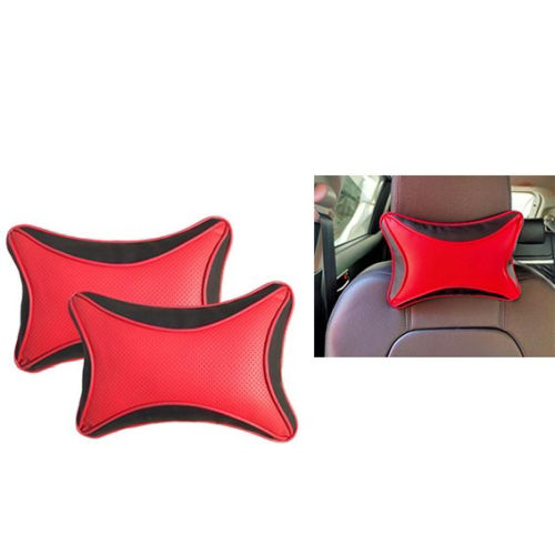 Buy Online Feelitson Car Seat Neck Rest Pillow, Black & Red Dot, Set of
