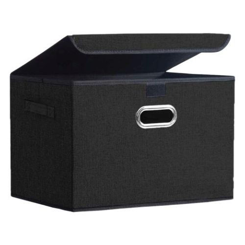 Picture of Double R Bags Collapsible Storage Box with Lids and Metal Handles