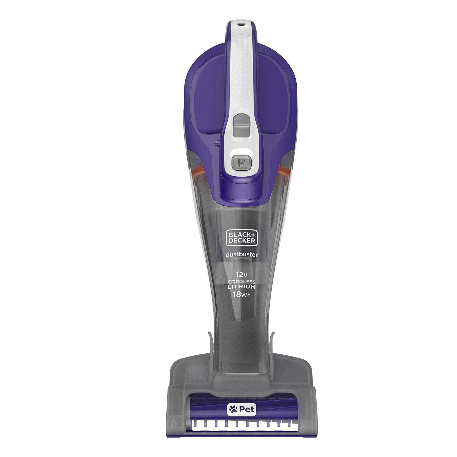 Buy Online Black & Decker Cordless Dustbuster Handheld Pet Care Vacuum, Purple & Grey in UAE