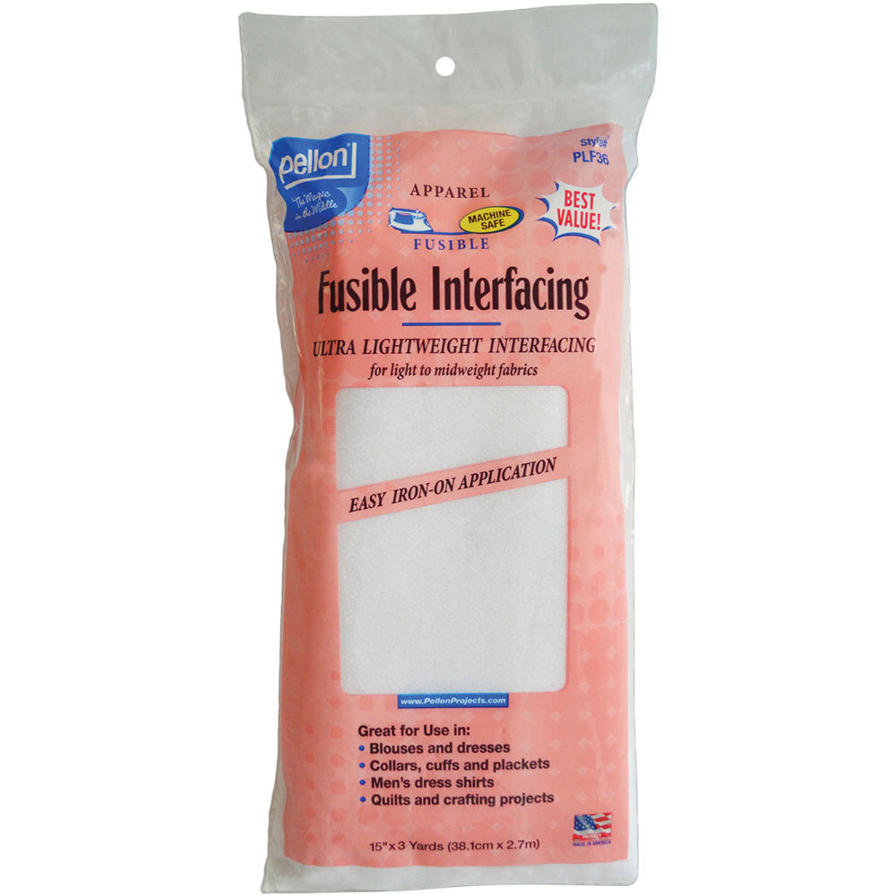 Buy Online Pellon Lightweight Fusible Fabric Interfacing, White, 38.1cm