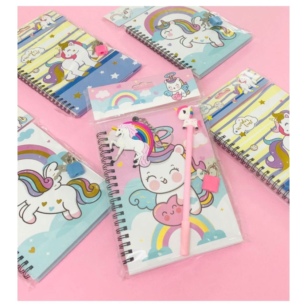 Buy Online Le Delite Hardbound Unicorn Diary With Pen & Keychain Set in ...