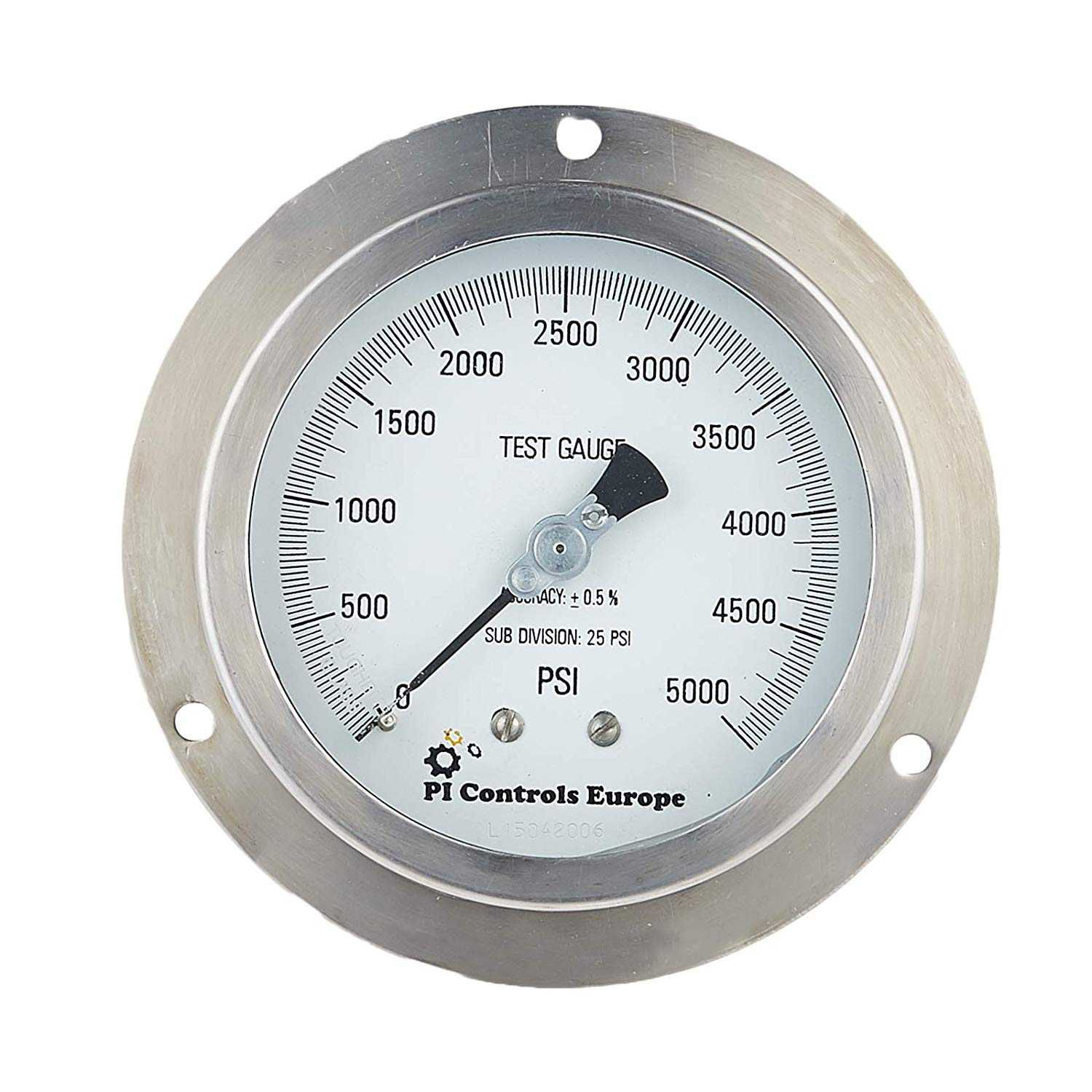 Buy Online Instrume PI Controls Europe Test Pressure Gauge with Front Flange in UAE
