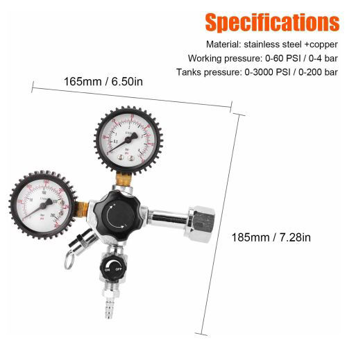 Buy Online Decimal Beer Keg CO2 Regulator Safety Pressure Relief Valve