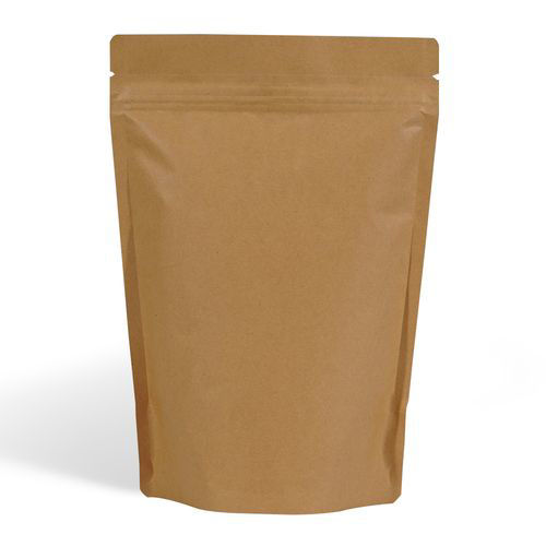Picture of Kraft Paper Stand Up Pouch With Zipper, Brown, Carton Of 1000 Pcs
