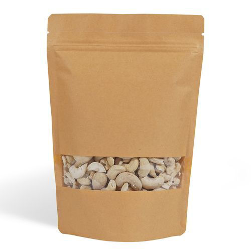 Picture of Stand Up Pouch With Zipper & Rectangle Window, Brown, Carton Of 1000 Pcs