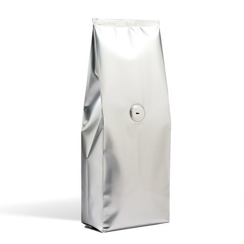 Picture of Central Seal Side Gusset Pouches With Valve, Matt Silver, Carton Of 500 Pcs