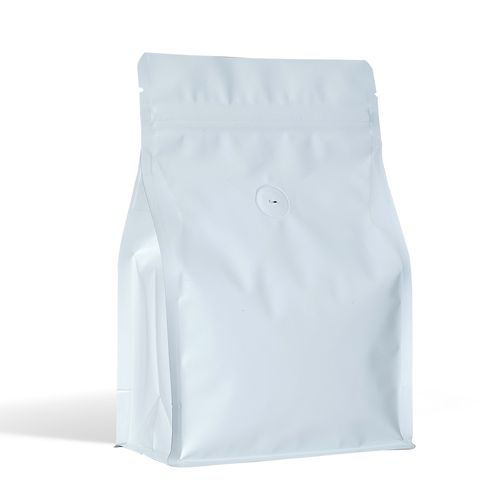 Picture of Flat Bottom Pouch With Zipper, Matt White, Carton Of 500 Pcs