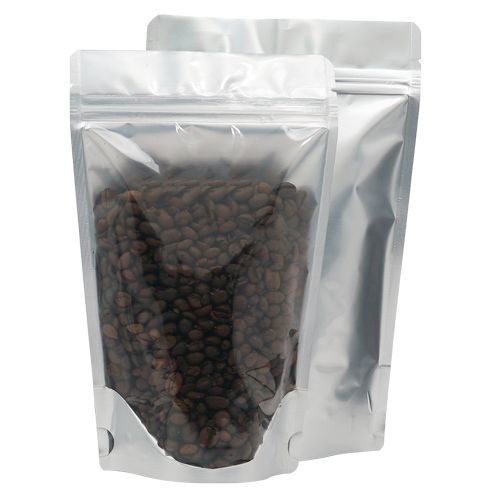 Picture of Stand Up Pouch With Zipper, Clear Matt Silver, Carton Of 500 Pcs