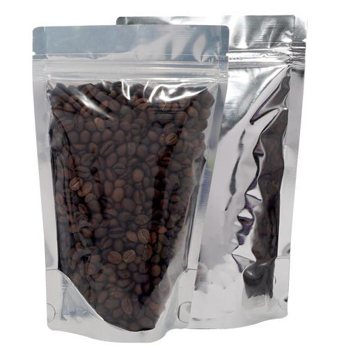Picture of Stand Up Pouch With Zipper, Clear Shiny Silver, Carton Of 500 Pcs