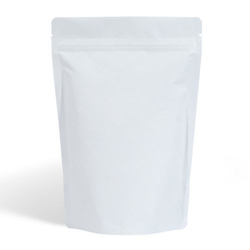 Picture of Paper Stand Up Pouch With Zipper, White, Carton Of 1000 Pcs