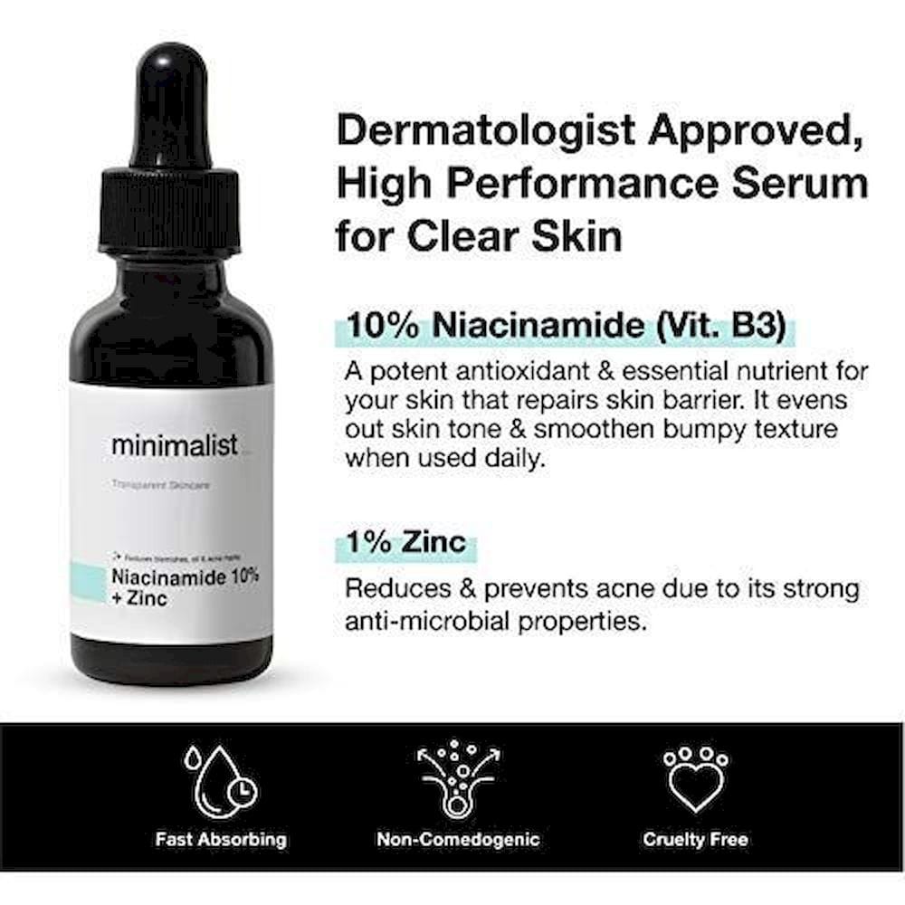 Buy Online Minimalist 10 Niacinamide Face Serum For Acne Marks 30ml