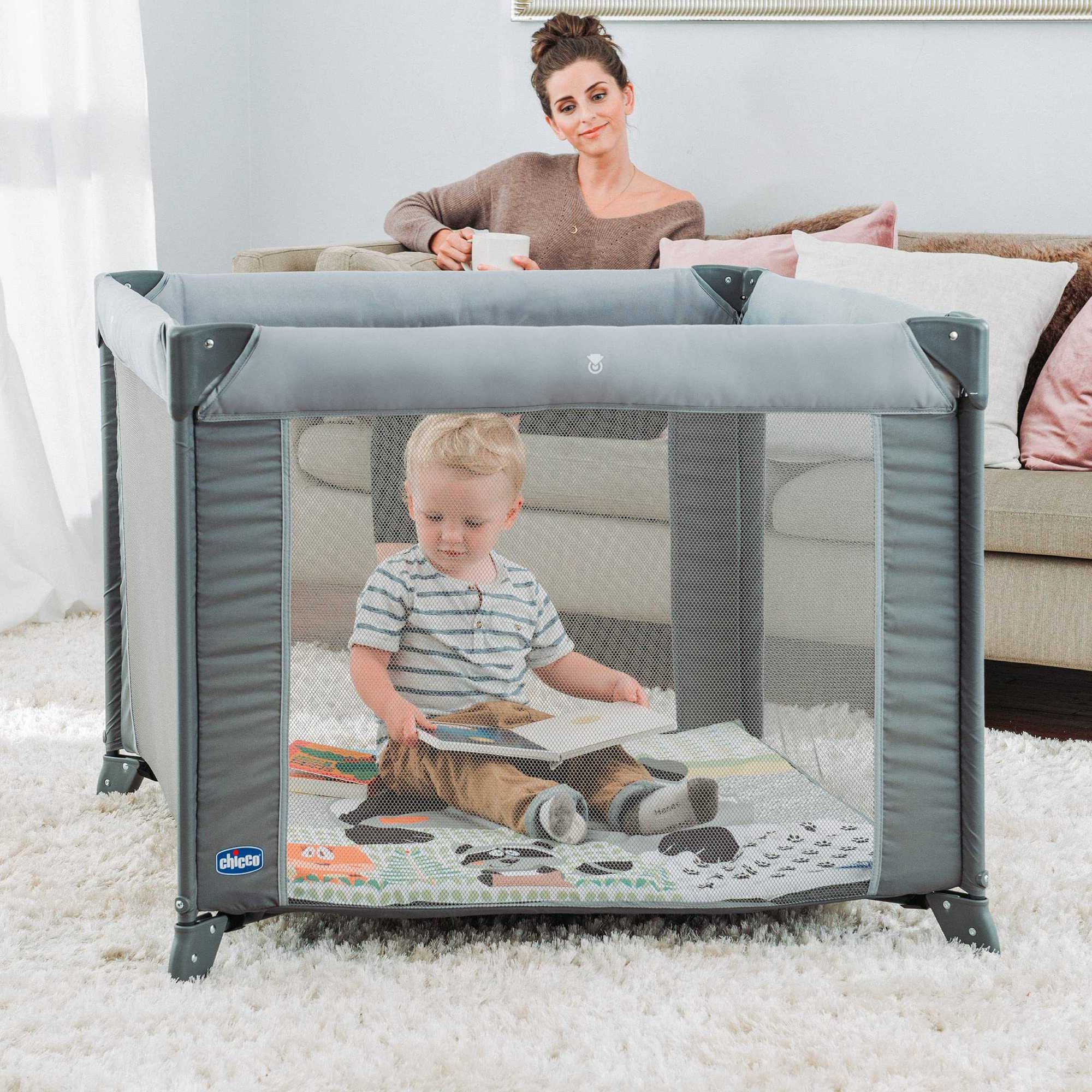 Buy Online Chicco Tot Quad Portable Square Playpen, Honey Bear in UAE ...