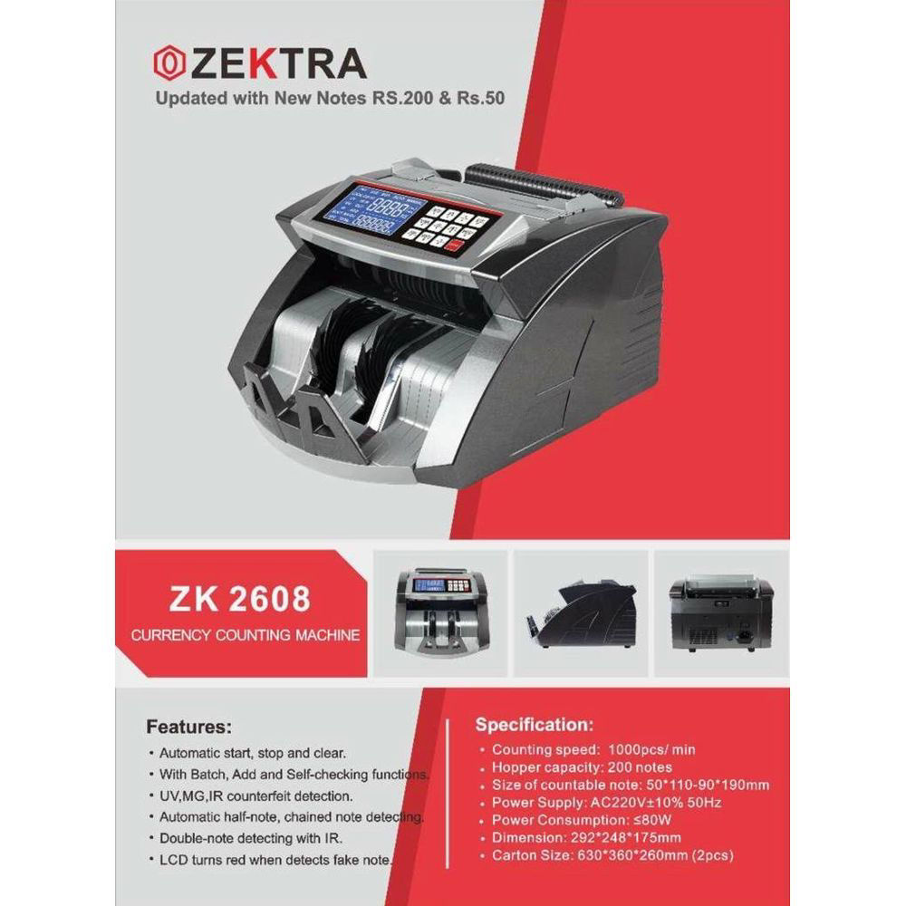 Buy Online Cash Counting Mashine, ZK2608 in UAE