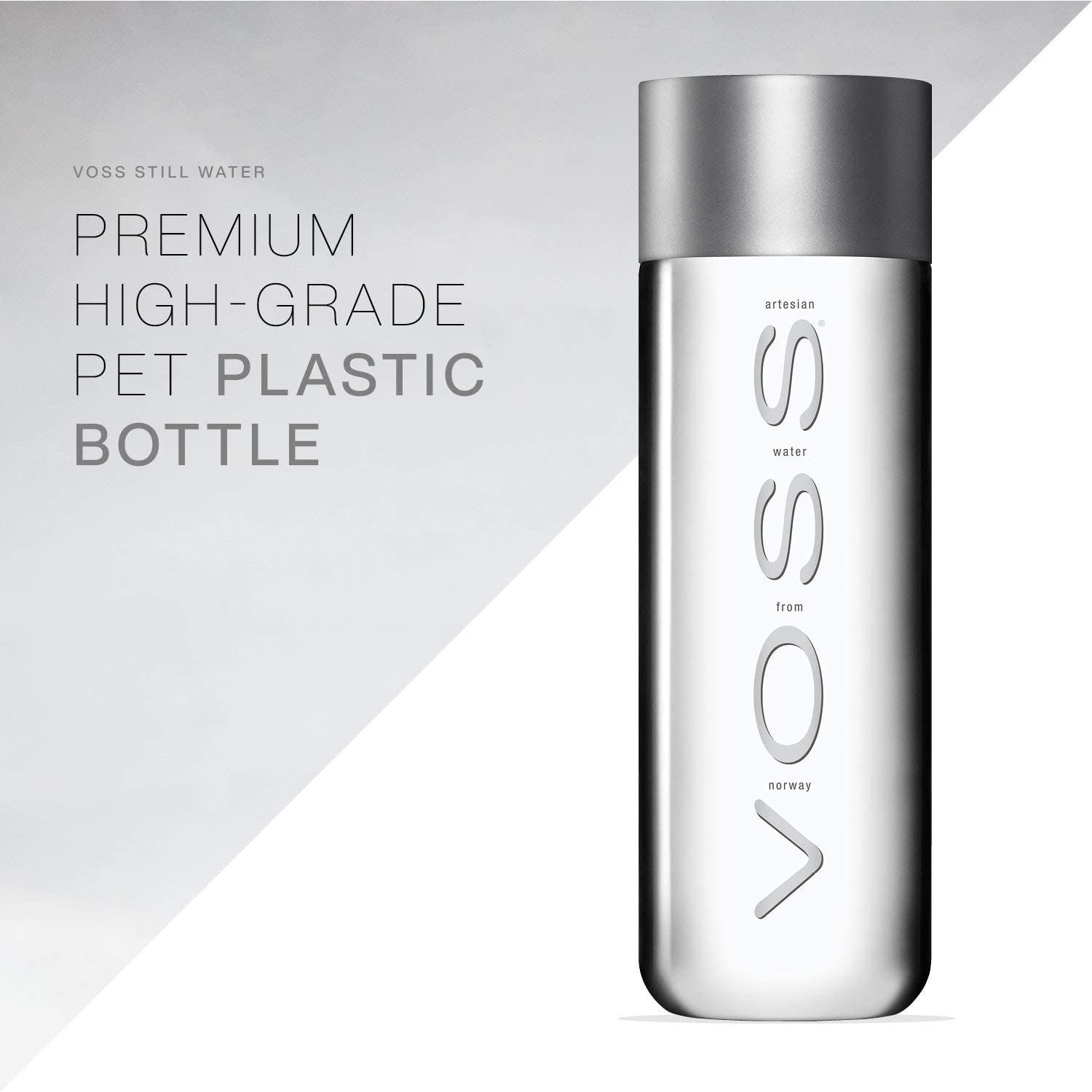 Buy Online Voss Water Artesian Plastic Bottle, 850 ml, Pack of 12 in